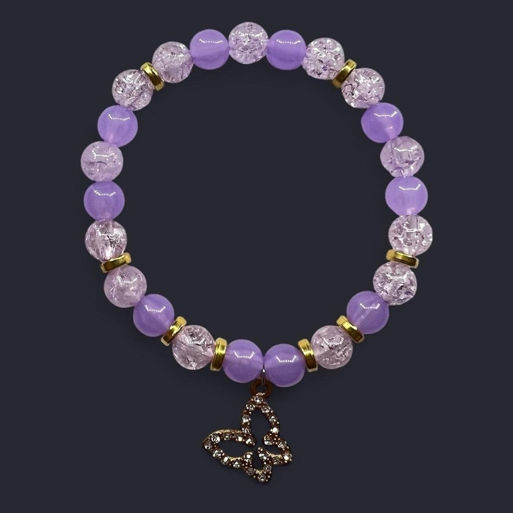 ✨ Lavender Dreams Butterfly Charm Bracelet ✨